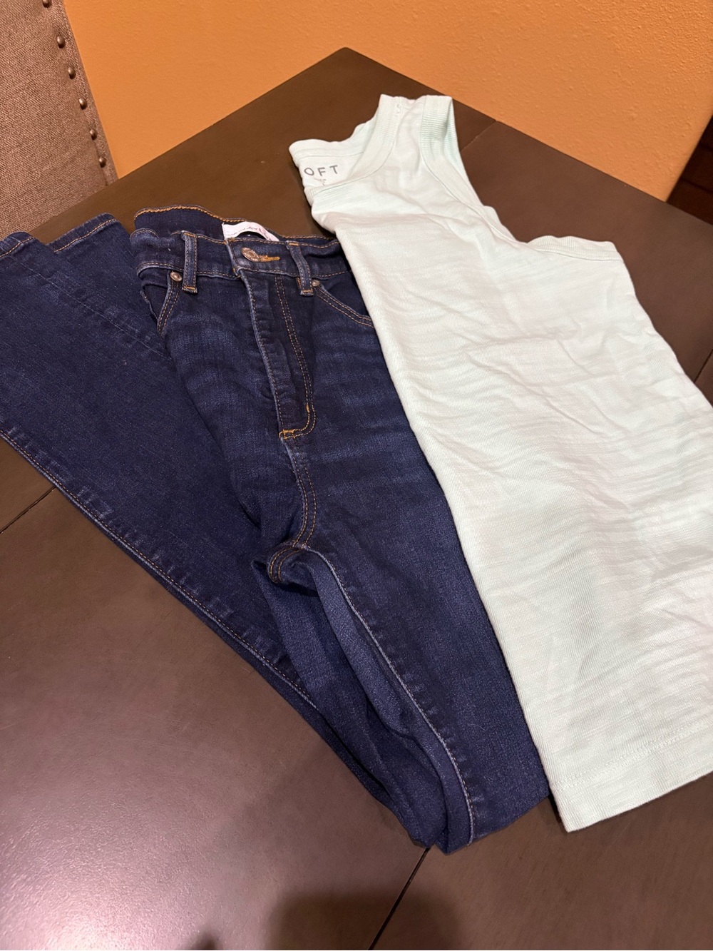 Loft Bundle - Mint Tank & Dark Blue Jeans Set